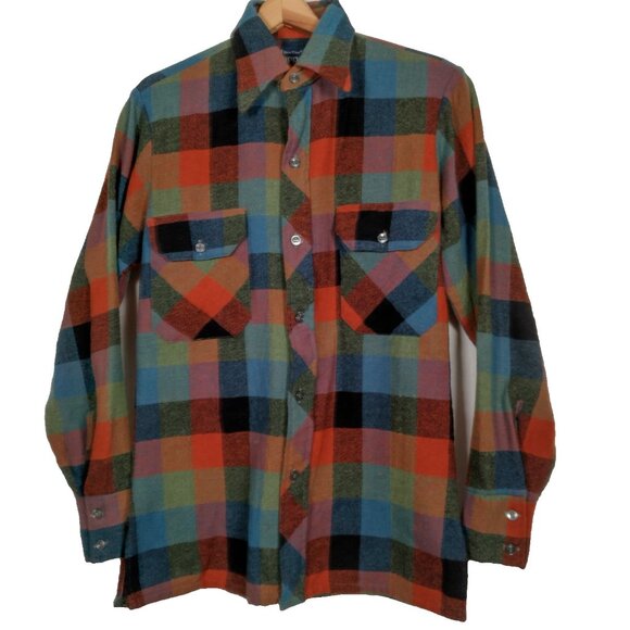 Vintage Dee Cee Rappers Shirt Small 14-14 1/2 Woven Wool Blend Earthy Grandpa - Picture 1 of 16